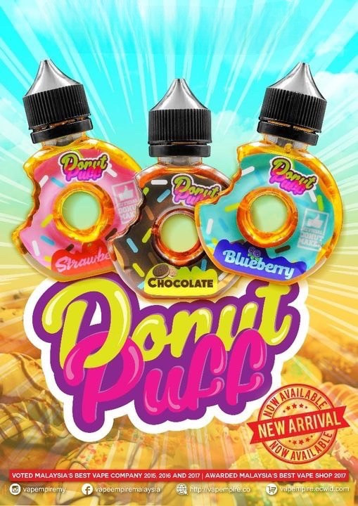 馬來西亞正品 Donut Puff 帝國 甜甜圈系列 50ml (0)(3)(6)