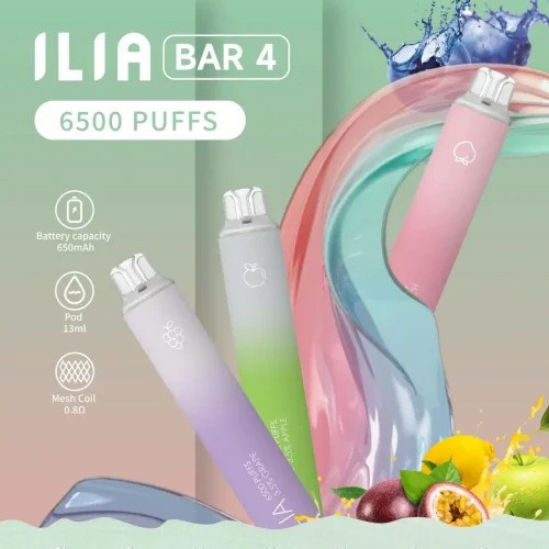 ★ 特價$350☆ ILIAbar 4 哩啞 ILIA 拋棄式6500口 便攜一次性電子煙 莉亞霧化棒