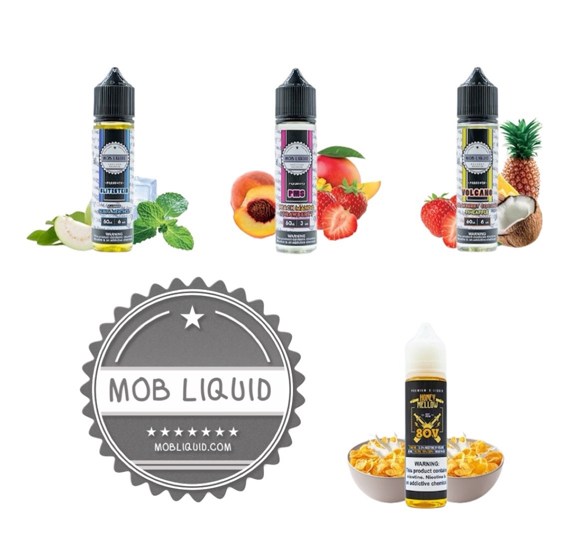 美國原裝 MOB LIQUID 黑手黨 薄荷番石榴 60ml (0)(3)(6)(12)